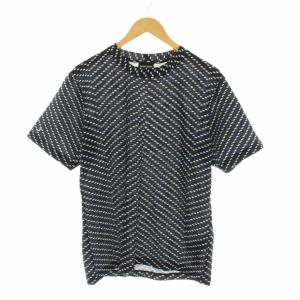 Tシャツ カットソー 半袖 総柄 50 紺 /YM