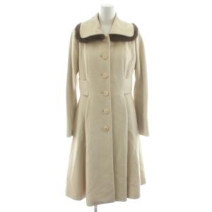 コート ロング丈 ミンクファー アンゴラ アウター 1 ベージュ /AN65