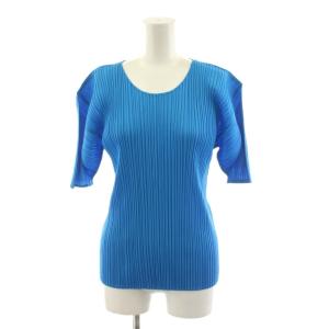 イッセイミヤケ カットソー 半袖 3 水色 ライトブルー PP93-JK021 /AN78