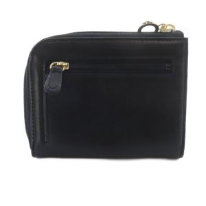 MARY QUANT L字ファスナー 二つ折り財布 黒 ブラック /SR