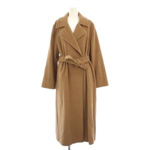 ガウンコート アンゴラ混 42 ブラウン