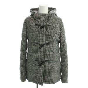 ダウンジャケット 上着 S グレー チェック柄 長袖 トグルボタン /AP