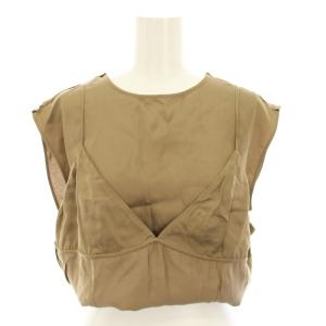 マルタンマルジェラ 22SS 3wayブラウス ノースリーブ キャミソール 38 茶 ブラウン S52NC0273