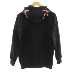 DIESEL パーカー スウェット ジップアップ 刺繍 S 黒 ブラック /G