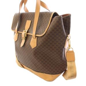 CELINE マカダム柄 2WAY ショルダーバッグ ブラウン