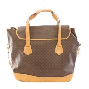CELINE マカダム柄 2WAY ショルダーバッグ ブラウン