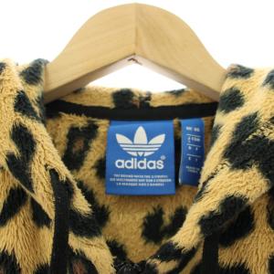 adidas Originals ジャケット 上着 S 茶 レオパード柄 フード付き 長袖 /JP