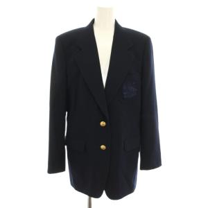 テーラードジャケット シングル 紺ブレ 金ボタン ロゴ刺繍 ヴィンテージ 11 紺 ネイビー 6150990