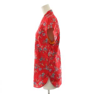 KENZO セットアップ シャツ ブラウス 半袖 フレアスカート ロング丈 花柄 M 赤 レッド /AN63