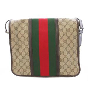 GUCCI GGスプリーム シェリーライン ショルダーバッグ グレージュ
