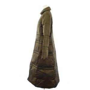 MONCLER 茶タグ ダウンコート アウター ロング丈 ジップアップ ワンカラー 1 カーキ /BB