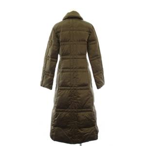 MONCLER 茶タグ ダウンコート アウター ロング丈 ジップアップ ワンカラー 1 カーキ /BB