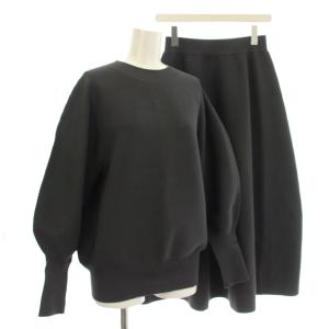 23AW ホールガーメント バルーンスリーブ セットアップ ニット スカート M グレー 12-3307026