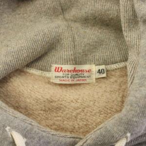 WAREHOUSE Set In Hood プルオーバーパーカー スウェット 長袖 裏起毛 40 グレー /KH