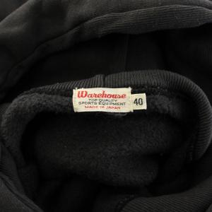 WAREHOUSE Set In Hood プルオーバーパーカー スウェット 長袖 裏起毛 40 黒 /KH