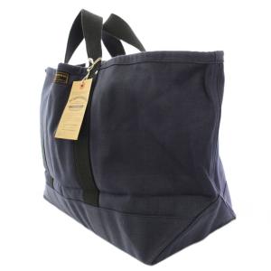 WAREHOUSE トートバッグ ハンドバッグ キャンバス バイカラー ロゴ 紺 ネイビー 黒 ブラック タグ付き /BB