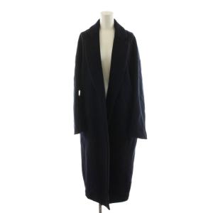 トップリバー チェスターコート ロング丈 ウール アウター 38 紺 ネイビー 300AA130-0840