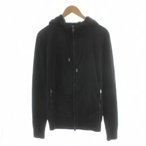 ナイロンジャケット 切替 ニット M 黒 ブラック /AN42