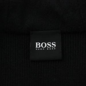 HUGO BOSS ナイロンジャケット 切替 ニット M 黒 ブラック /AN42