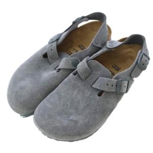 Tokio Suede トキオスエード ストラップサンダル ラウンドトゥ 24.5cm 青 ブルー グレー