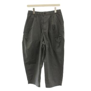 パンツ 1 グレー クロップド丈 タック入り 無地 /JP