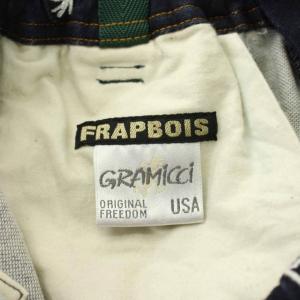 GRAMiCCi FRAPBOIS サルエルパンツ クロップド ジップフライ ドット柄 刺繍 1 紺 ネイビー /KU