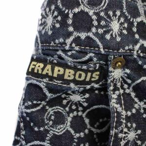 FRAPBOIS サルエルパンツ デニムパンツ ジーンズ ジップフライ 刺繍 レース 1 インディゴ /BM
