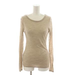 24AW Super120s ウールクルーネックプルオーバー カットソー ウール ベージュ ラウンドネック