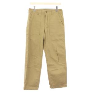 25SS ルーズベイカーパンツ スラックス ストレート ジップフライ ワンカラー 無地 38 ベージュ