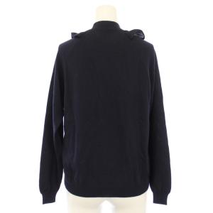 miumiu ニット セーター 長袖 フリル ウール 36 紺 /TK