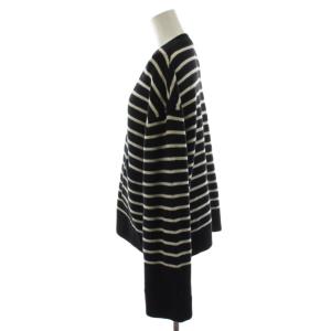 Deuxieme Classe 22AW GOLD BUTTON V/N CARDIGAN カーディガン ボーダー 黒 ブラック 白 ホワイト