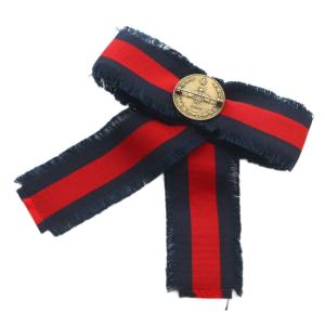 GUCCI ビジュー リボン型 ビジュー装飾 レッド ネイビー