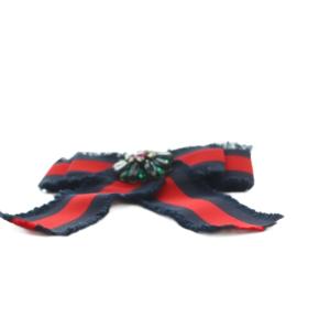 GUCCI ビジュー リボン型 ビジュー装飾 レッド ネイビー