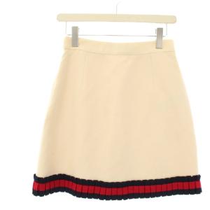 GUCCI 台形スカート ミニ シェリーLINE 40 白 453892 /KH