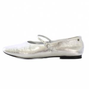 TORY BURCH メリージェーン バレエシューズ ストラップパンプス ラウンドトゥ ローヒール ワンカラー 5.5 シルバーカラー