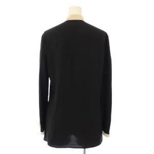 GUCCI シルクブラウス ボウタイ インターロッキングGボタン 36 454688