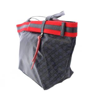 GHERARDINI トートバッグ ハンドバッグ 総柄 バイカラー 紺 ネイビー 赤 レッド /BB