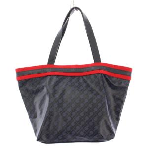 GHERARDINI トートバッグ ハンドバッグ 総柄 バイカラー 紺 ネイビー 赤 レッド /BB