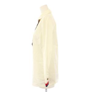GUCCI コットンポプリンシャツ ブローチ付き 36 ホワイト 451007