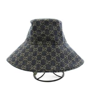 GUCCI 3HAAh GGワイドブリムハット デニム M 631958