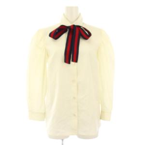 コットンポプリンシャツ ウェブボウ 40 ホワイト 453346