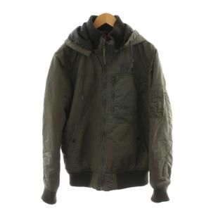 フーデッドリブジャケット 中綿ジャケット ロゴ XL カーキ TA1468-076 /AN20