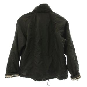 BURBERRY LONDON ジャケット 上着 13 黒 長袖 チェック柄 スタンドカラー /JP