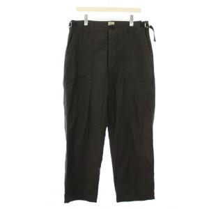 LIGHT BACKSATIN UTILITY PANTS ワイドパンツ L グレー GL42273 /KH