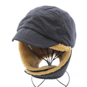 90’s フライトキャップ パイロットキャップ 帽子 ナイロン L/XL 黒 ブラック /BB