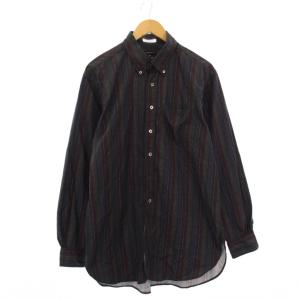19th Century BD Shirt ボタンダウンシャツ 長袖 ストライプ M グレー /KH