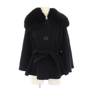 ショートコート フォックスファー アンゴラ 40 黒 KN150-773-09 /KH