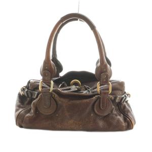 Chloe パディントン ハンドバッグ レザー ブラウン