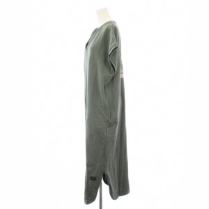 PENDLETON B:MING by BEAMS 別注フレンチスリーブワンピース ロング バックプリント F カーキ /TK