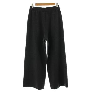 23区 25AW カシミヤブレンド ニット ワイドパンツ ウール 38 ダークグレー PRWOGW0550 /KU
